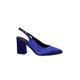 Yours - Limited Collection Cobalt Pointed Block Heel Court Shoes in Wide E Fit & Extra Wide Eee Fit - Women's Blue