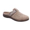 Pantoffel ROHDE "BARI", Damen, Gr. 42, beige (beige, meliert), Filz, klassisch, Schuhe, Hausschuh, Clog mit Klettverschluss-Riemchen