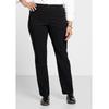 Stretch-Hose SHEEGO "Große Größen", Damen, Gr. 28, Kurzgrößen, schwarz, Obermaterial: 70% Viskose, 25% Polyamid, 5% Elasthan, unifarben, casual, lang, Hosen, »Die Bootcut« mit schmalem Bund