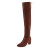 Overkneestiefel LASCANA, Damen, Gr. 40, Normalschaft, braun (dunkelbraun), Obermaterial: 100% Textilmaterial. Futter: 100% Textilmaterial. Decksohle: 100% Lederimitat. Laufsohle: 100% Synthetik, unifarben, elegant, Schuhe, Slouchy Boots,Langschaft...