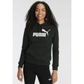 Kapuzensweatshirt PUMA "ESS LOGO HOODIE FL" Gr. M, schwarz (puma black) Damen Sweatshirts