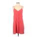 Broadway & Broome Casual Dress - Shift V Neck Sleeveless: Orange Print Dresses - Women's Size 4