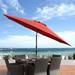 Arlmont & Co. 10Ft UV Resistant Tilting Patio Umbrella & Base, Steel in Red | 111 H x 118 W x 118 D in | Wayfair D3076ED43EF843B3B49DFE7D9F992148