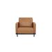 Convertible Chair - Wrought Studio™ Catalea 39.4" W Convertible Chair Faux Leather in Black/Brown | 35.8 H x 39.4 W x 34.6 D in | Wayfair