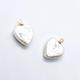 Heart Shaped Baroque Pearl Charms, 14k Gold and Natural Pearl Pendants, Jewelry Making Supplies, 1 Piece
