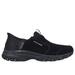 Skechers Women's Slip-ins: Hillcrest - Sunapee Slip-On Shoes | Size 10.0 | Black | Textile/Leather