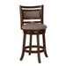 Curved Swivel Counter Stool with Fabric Padded Seating - 39 H x 19.88 W x 17.5 L Inches