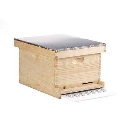 Little Giant 10-Frame Deluxe Assembled Backyard Unfinished Pine Beekeeping Hive - 28.5