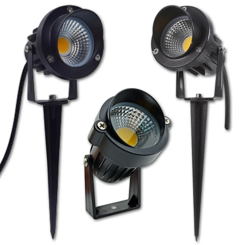 3W 5W 10W extérieur jardin paysage lumière AC220V 110V DC12V LED pelouse lampe COB éclairage étanche lumière LED jardin chemin projecteur