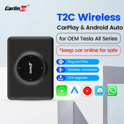 Carlinkit-Dongle CarPlay sans fil Android Auto adaptateur pour les placements modèle 3 Y X S BT