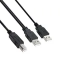 Câble USB 2.0 mâle vers standard B mâle Y pour imprimante EAU disque dur externe 80cm Zihan