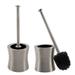 Bath Bliss 2 Pack Hour Glass Shaped Stainless Steel Toilet Brush and Holder - Dimensions: 4.5" Rd x 15.4"