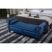 63" Velvet Multifunctional Storage Bench with Pillow, Buttons Tufted Armrest, Nailhead Trim and Solid Wood Legs