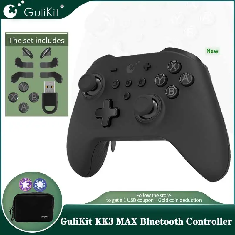 Contrôleur de jeu GuliKit KK3 MAX, manette de jeu NS39 KingKong 3 avec manettes à effet Hall pour PC Windows Nintendo Switch Android iOS