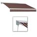 8 ft. Destin with Hood Manual Retractable Awning Burgundy & Tan - 78 in.