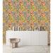 Orange Floral Wallpaper Peel and Stick and Prepasted