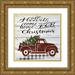 Jacobs Cindy 20x20 Gold Ornate Wood Framed with Double Matting Museum Art Print Titled - All Hearts Red Truck