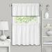 PowerSellerUSA Semi-Sheer Tailored Window Curtains Modern Shell Stitched Embroidery for Kitchen Livingroom and Bedroom Rod Pocket Top 24 Tier Valance Set