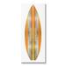 Stupell Industries Orange Glam Stripes Chic Designer Logo Surfboard Canvas Wall Art 20 x 48 Design by Madeline Blake