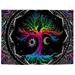 Protoiya Tree of Life Tapestry Sun Moon Star Tapestries Galaxy Space Tapestry Mandala Wall Tapestry Black Aesthetic Tapestry for Room Deco