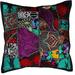 Rastogi Handicrafts Handmade Patchwork Cushion Pillow Sari Patch Throw Pillow Indian Ethnic Pillow Covers Embroidered Sari Patchwork Cushion Cover (Black)