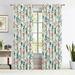 Decoultimatex Watercolor Red Blue Floral Full Blackout Window Curtain Panels for Living Room Energy Efficient Thermal Insulated Rod Pocket Drapes 52 x 84 x 2