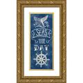 Urban Mary 12x24 Gold Ornate Wood Framed with Double Matting Museum Art Print Titled - Seas the Day