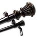 InStyleDesign Trinity 1 inch Diameter Adjustable Double Curtain Rod bronze 66 to 120 inches Bronze Finish