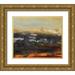 Gordon Sharon 23x20 Gold Ornate Wood Framed with Double Matting Museum Art Print Titled - Space to Wander IV