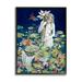 Stupell Industries Mermaid Among Water Lilies Floral Pond Woman Painting Black Framed Art Print Wall Art Design by Sheila Wolk