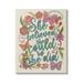 Stupell Industries She Believed Girl Power Motivational Patterned Floral Butterflies Graphic Art Gallery Wrapped Canvas Print Wall Art Design by Valentina Harper