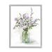 Stupell Industries Dainty Lavender Blooms Arrangement Classic Glass Vase Graphic Art Gray Framed Art Print Wall Art Design by Carol Robinson