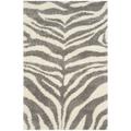 SAFAVIEH Portofino Shag Collection PTS215A Ivory/Grey Rug