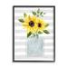 Stupell Industries Flower Blossoms Perfume Bottle Vase Casual Stripes Graphic Art Black Framed Art Print Wall Art Design by Carol Robinson