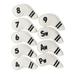 9Pcs Golf Covers Water Embroidery Number Printing Irons Head Covers 9 Pw Aw Sw - White