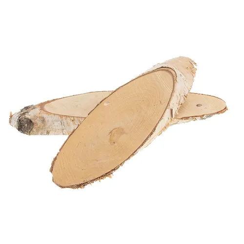 Rondelles de bouleau, ovale, 25–30 cm, 2 pièces