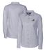 Women's Cutter & Buck Charcoal Arizona State Sun Devils Oxford Stripe Stretch Long Sleeve Button-Up Shirt