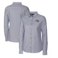 Women's Cutter & Buck Charcoal Stephen F Austin Lumberjacks Oxford Stretch Long Sleeve Button-Up Shirt