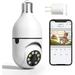 Wi-Fi Smart Camera Wireless WiFi Light Bulb Camera 360Â°Panoramic Surveillance Cam 2.4GHz 1080P Outdoor Security Camera with Motion Detection Alarm Night Vision Two-Way-Talk Phone Remote