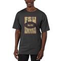 Men's Uscape Apparel Black Florida State Seminoles Garment Dyed T-Shirt