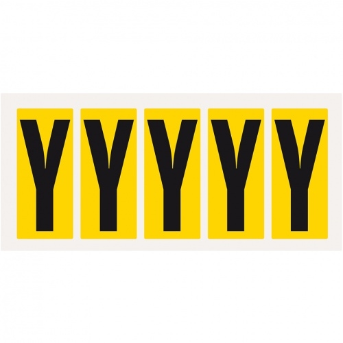 Aufkleber I Buchstabe Y, gelb/schwarz, Folie, Schrifthöhe 75mm, 38x88mm, 100 Stück/Packung Image