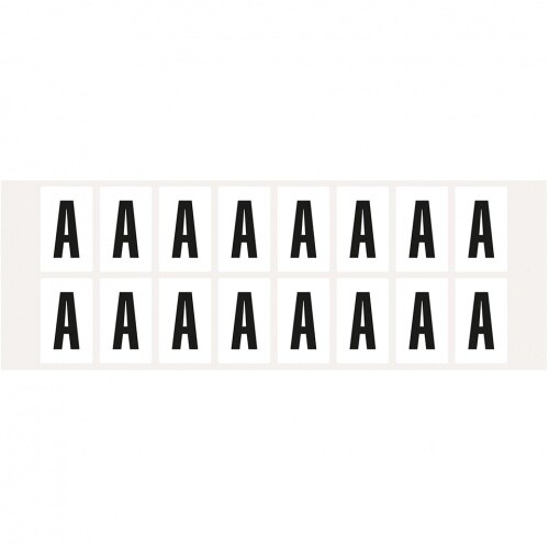 Aufkleber I Buchstabe A, weiß/schwarz, Folie, Schrifthöhe 25mm, 22x36mm, 320 Stück/Packung Image