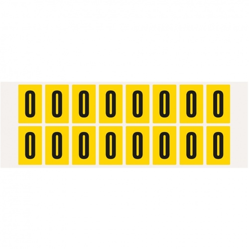 Aufkleber I Buchstabe O, gelb/schwarz, Folie, Schrifthöhe 25mm, 22x36mm, 320 Stück/Packung Image