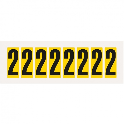 Aufkleber I Ziffer 2, gelb/schwarz, Folie, Schrifthöhe 50mm, 22x57mm, 160 Stück/Packung Image