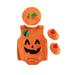 AMILIEe Newborn Baby Girl Boy Halloween Costumes Pumpkin Romper Tank Top Hat Socks