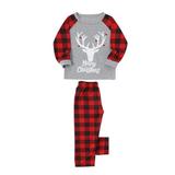 Fesfesfes Xmas PJS Parent-Child Outfit Child Long Sleeve Antler Parent-Child Outfit Printed Housewear Pajama Suit Top+Pants Suit (Child) Parent-Child Outfit Clearance