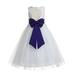 Ekidsbridal Ivory Floral Lace Heart Cutout Formal Flower Girl Dress Pretty Princess Wedding Tulle Mini Bridal Gown 172T 4