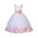 Ekidsbridal Ivory Floral Lace Bodice Rose Petal Tulle Junior Flower Girl Dress Beauty Pageant Communion Baptism Ball Gown 165S 2