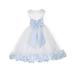 Ekidsbridal Ivory Tulle Rose Petals Flower Girl Dresses Wedding Pageant Ball Gown Birthday Party Easter Summer 302T S