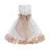 Ekidsbridal Satin Floral Petals Rose Tulle White Flower Girl Dress Formal Evening Gown Pretty Princess Wedding Photoshoot Ballroom 007 10